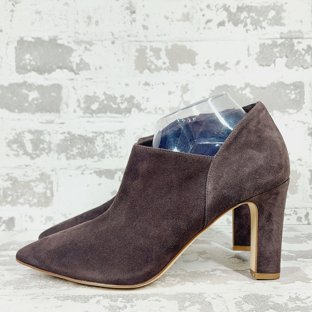 Elegant Brown Suede Women's Heels